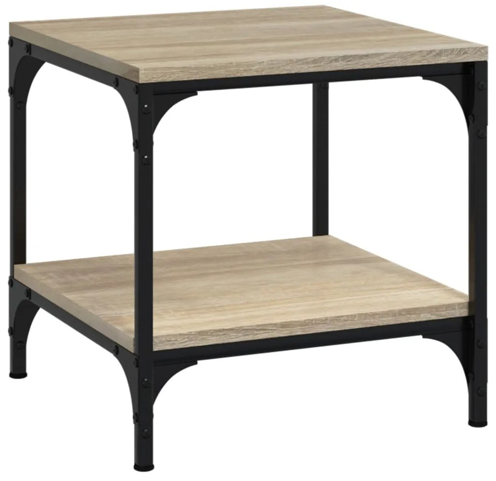 Mesas de apoio 2 pcs 40x40x40 cm derivados madeira sonoma
