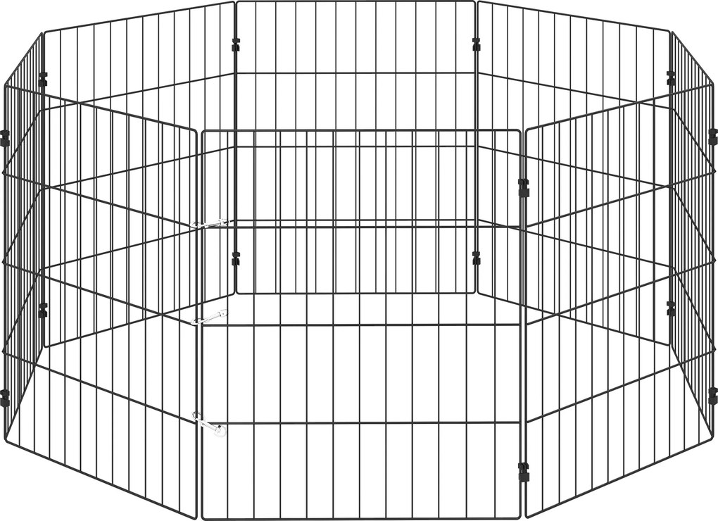 PawHut Cercado para Cães Expandível Dobrável 50x60 cm Preto | Aosom Portugal