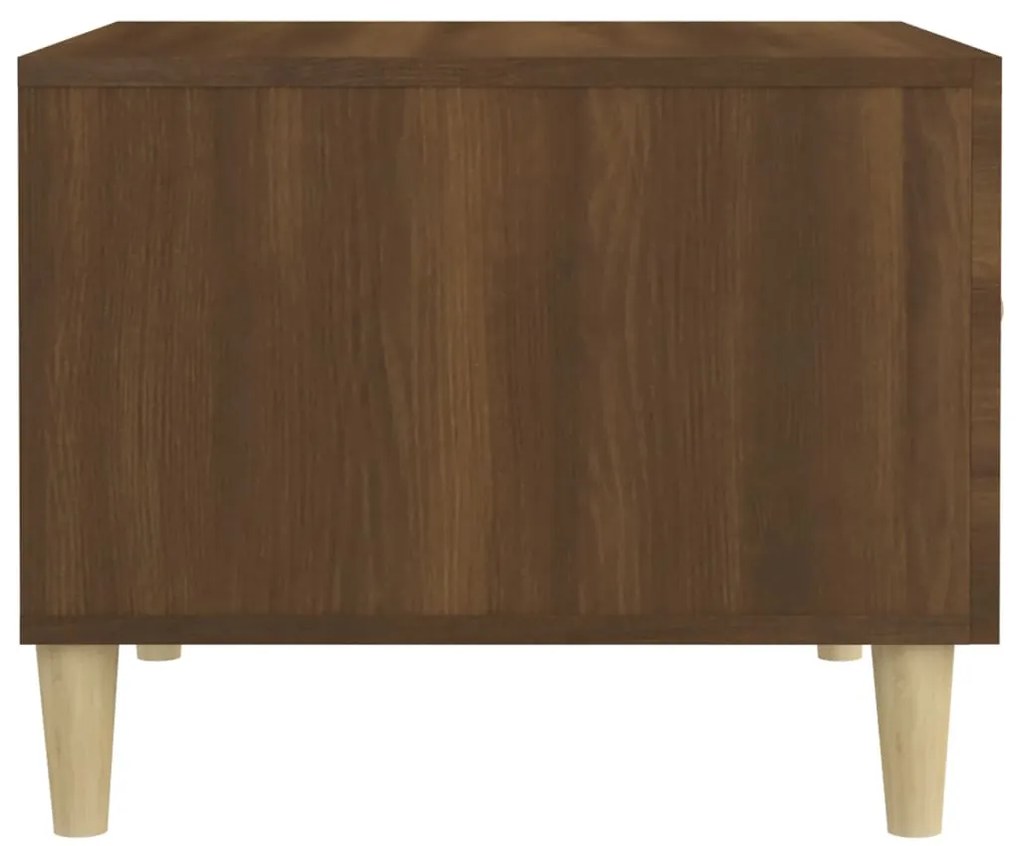 Mesa centro 50x50x40 cm derivados de madeira carvalho castanho