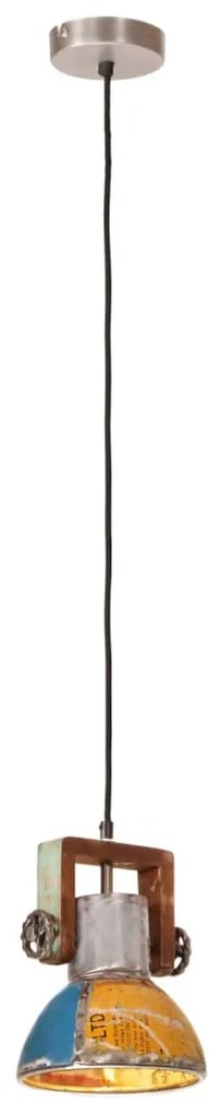 Candeeiro suspenso industrial redondo 25W 19 cm E27 multicor