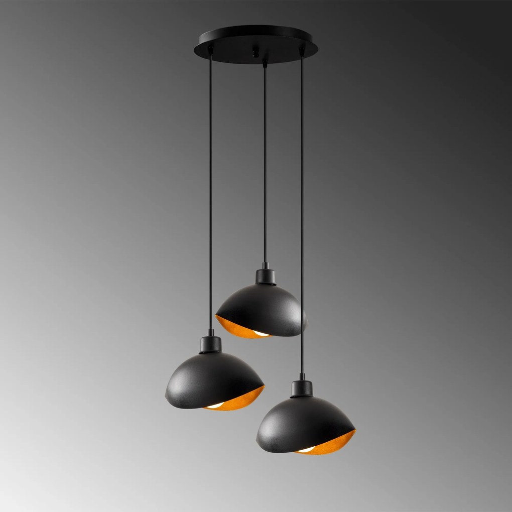 Candeeiro de Teto Sivani – Preto – 50 cm x 112 cm