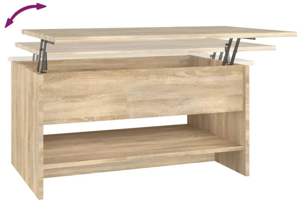 Mesa de centro 80x50x40 cm derivados madeira carvalho sonoma