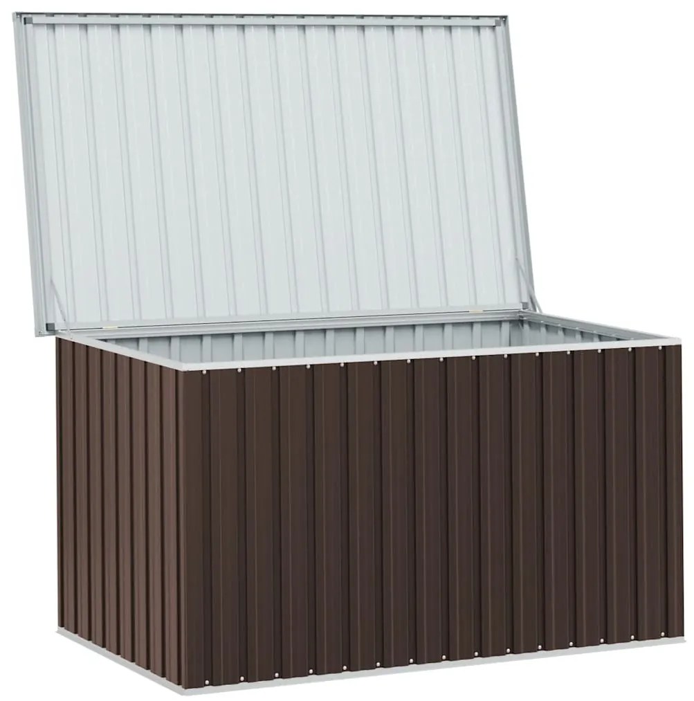 Caixa de arrumação para jardim 171x99x93 cm castanho
