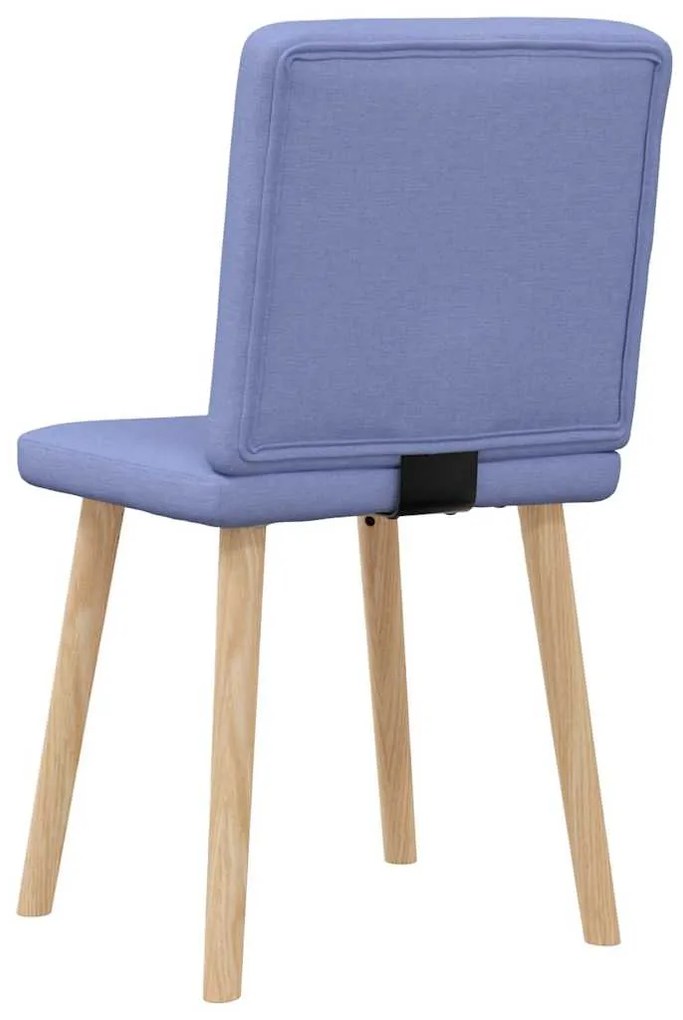 Cadeiras de jantar 2 pcs Jeans Tecido Azul