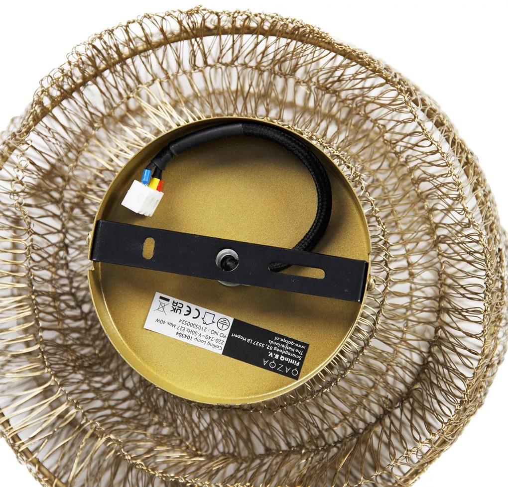 Candeeiro de teto oriental dourado 25 cm - Vadi Oriental