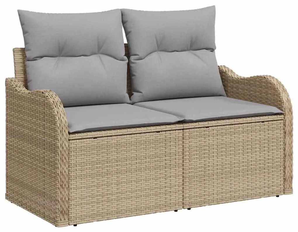 Conjunto de Sofá de Jardim de 11 Peças com Almofadas Pretas de Rattan Sintético