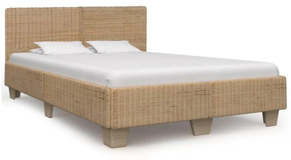 Estrutura de cama artesanal em vime natural 160x200 cm