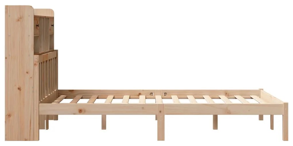 Cama com estante sem colchão 135x190 cm pinho maciço
