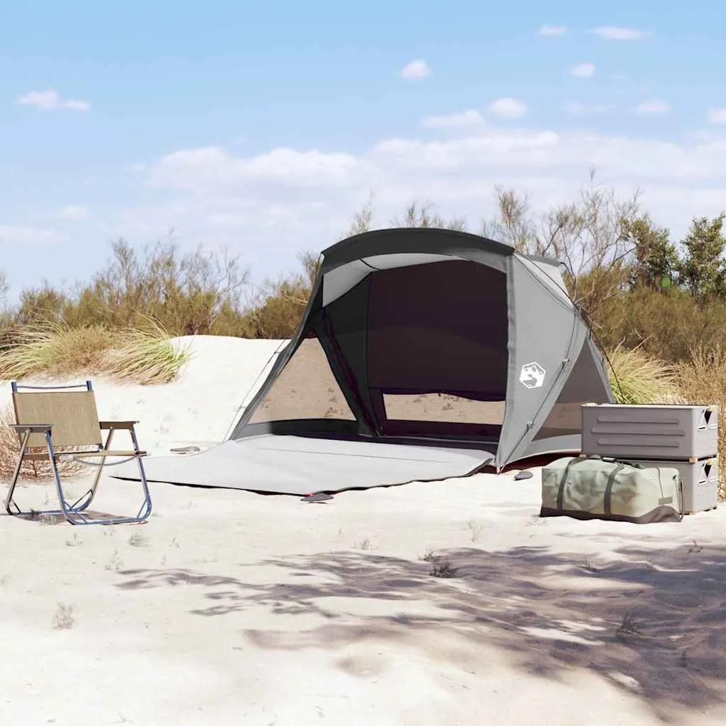Tenda de praia 2 Pessoas impermeável cinzento