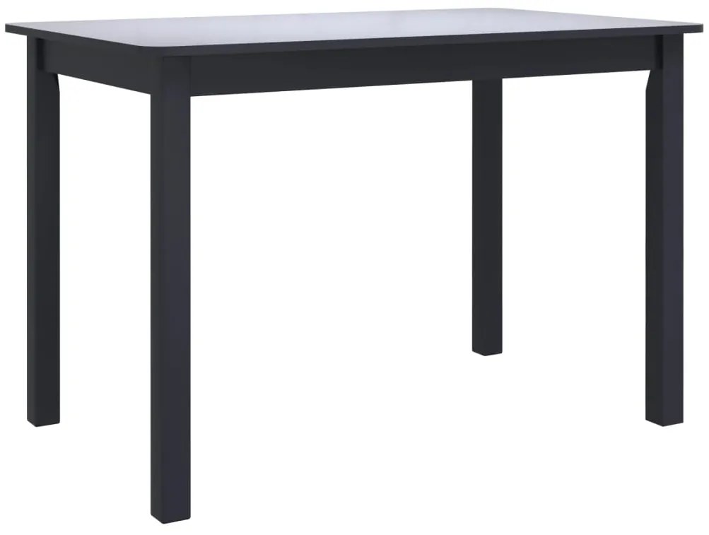 Mesa de jantar 114x71x75cm madeira de seringueira maciça preto
