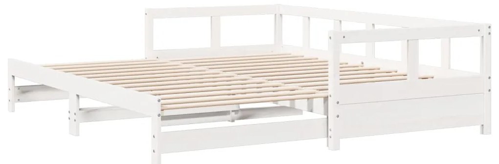 Sofá-cama sem colchão 80x200 cm madeira de pinho maciça branco