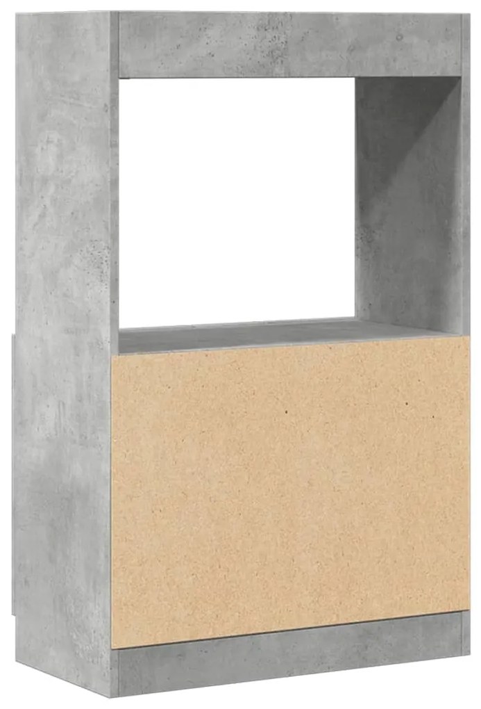 Armário alto 63x33x100 cm derivados de madeira cinzento cimento