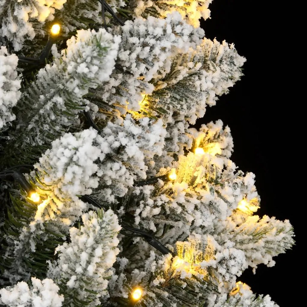 Árvore Natal artificial c/ 300 luzes LED e flocos de neve 210cm