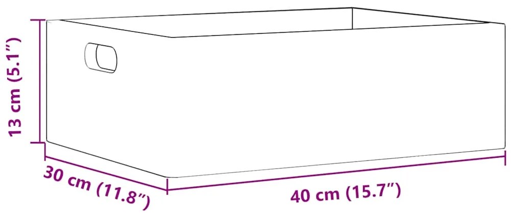 Caixa de madeira com pegas 40x30x13 cm pinho de madeira maciça