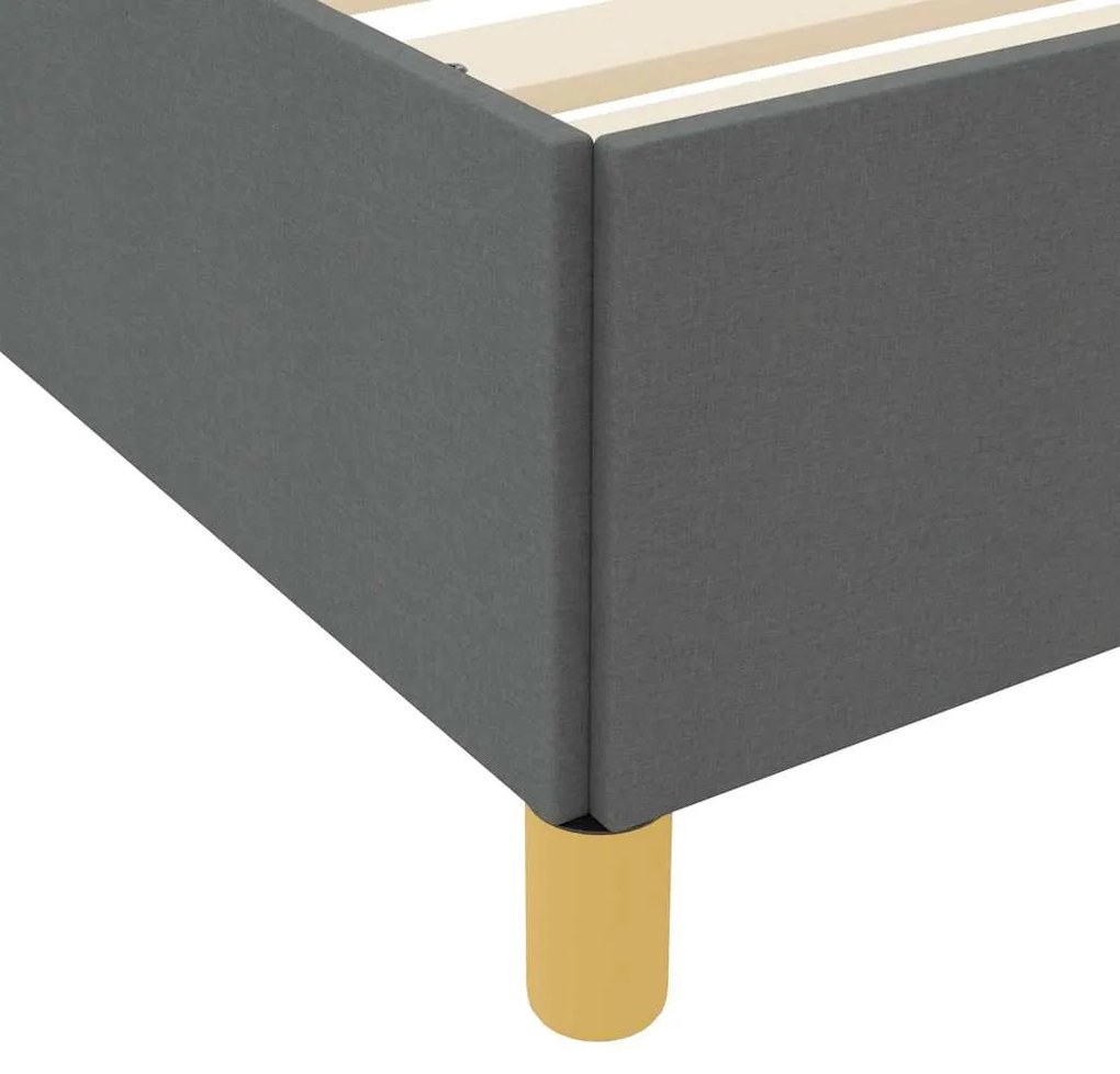 Cama Box Cinza Escuro e Branco e Cinza Escuro 140 x 200 cm