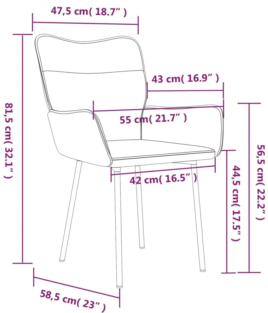 Cadeiras de jantar 2 pcs veludo rosa