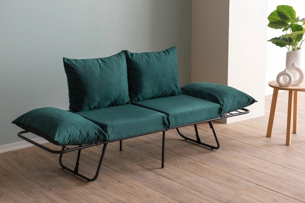 Sofá-cama 2 Lugares Viper – Verde Petróleo – 150x78x60 cm