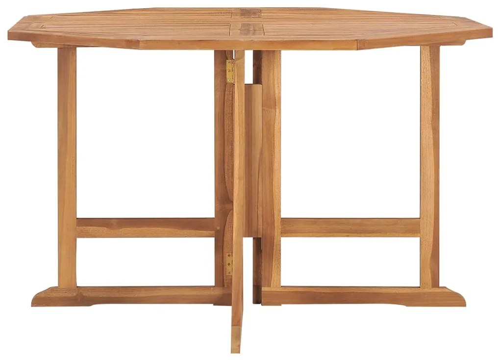 Mesa de jantar para jardim dobrável 110x110x75 cm teca maciça