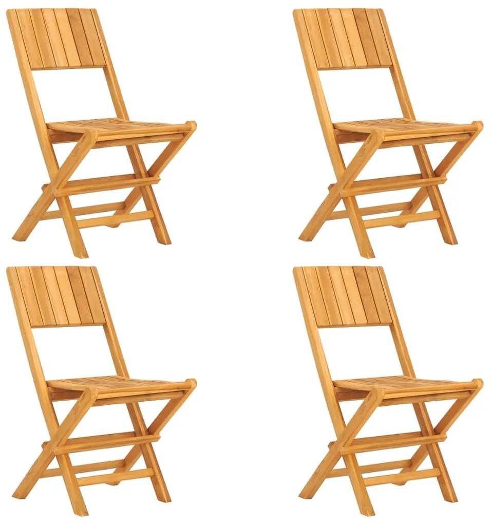 5 pcs conjunto de jantar p/ jardim madeira de teca maciça