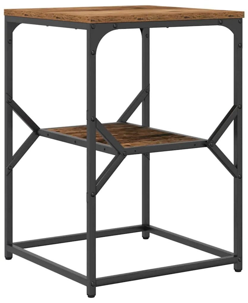 Mesa Lateral vidaXL Madeira Velha 41x40x60 cm Madeira Reforçada