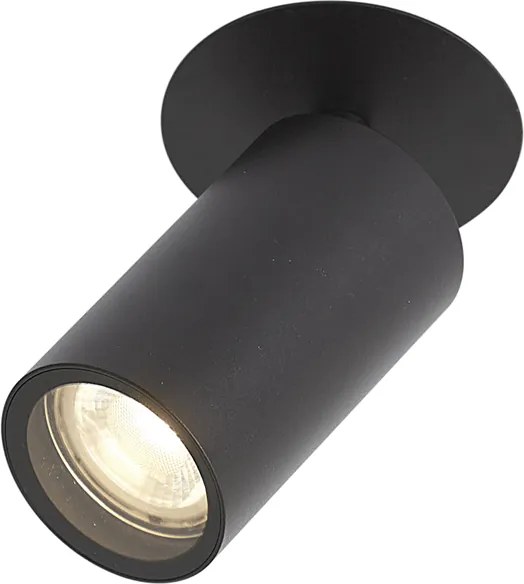 Foco embutido moderno preto GU10 50mm IP44 - Chels