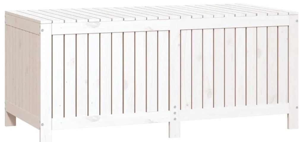 Caixa de arrumação jardim 147x68x64 cm pinho maciço branco