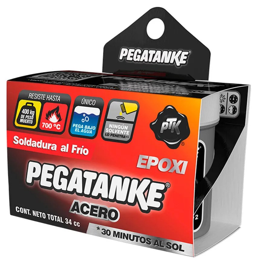 Soldagem a frio PEGATANKE Epoxi Aço Preto 32 ml