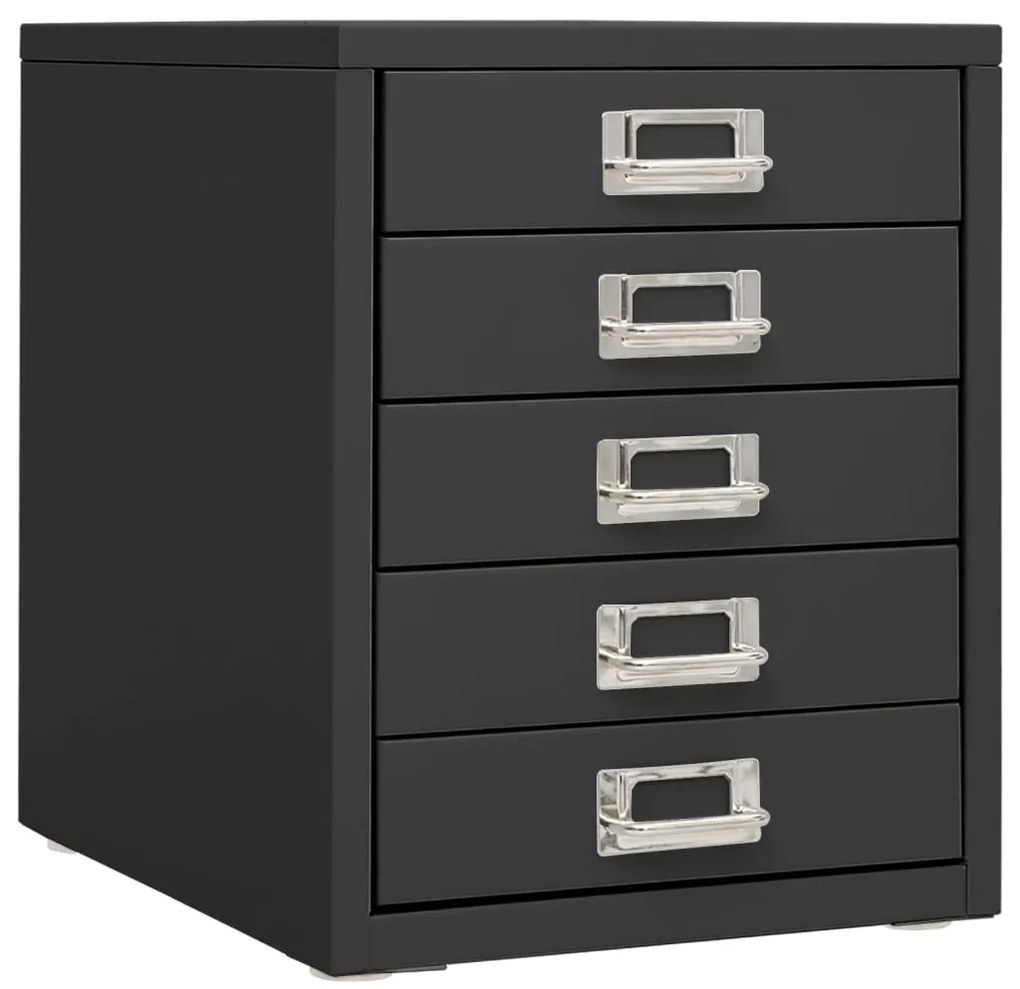 335925 vidaXL Armário de escritório 28x35x35 cm metal antracite