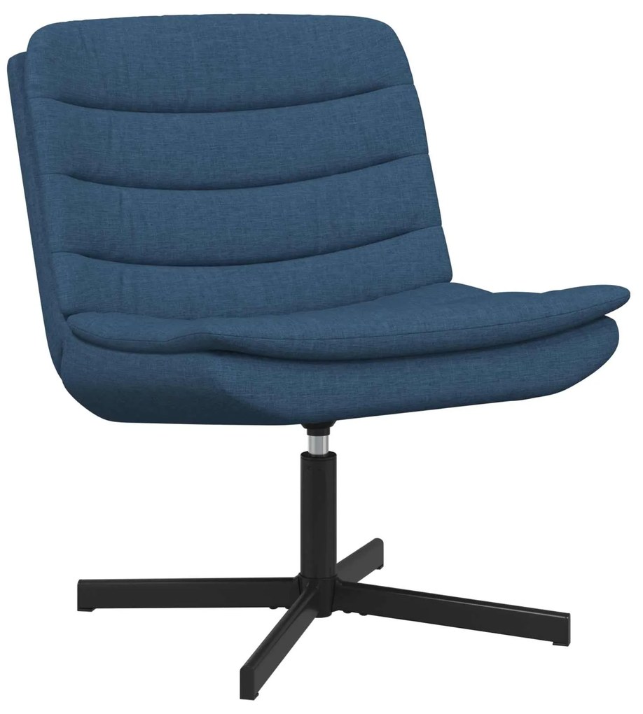 vidaXL Cadeira giratória Azul 63 x 75 x 76 cm tecido