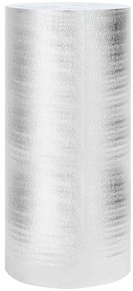 vidaXL Refletor de calor para radiador Prateado 50 x 1 m Polietileno