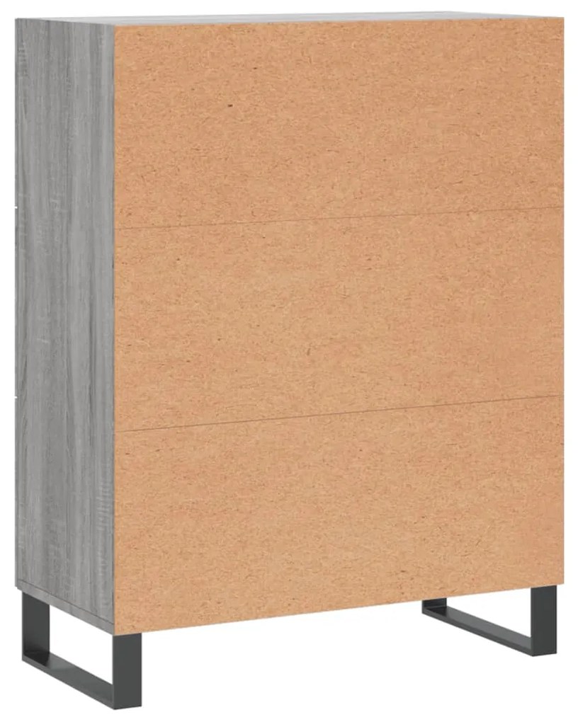 Aparador 69,5x34x90 cm derivados de madeira cinzento sonoma