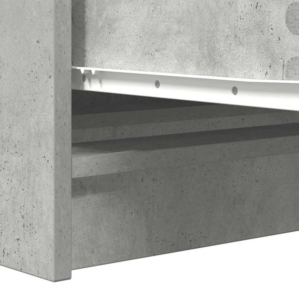 Aparador 100x35x76 cm derivados de madeira cinzento cimento