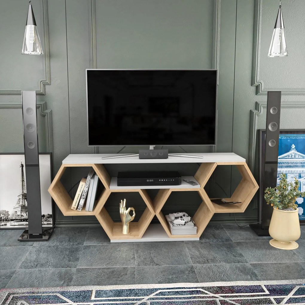 Móvel TV Bal – Branco – 140 cm x 29,6 cm x 55,5 cm
