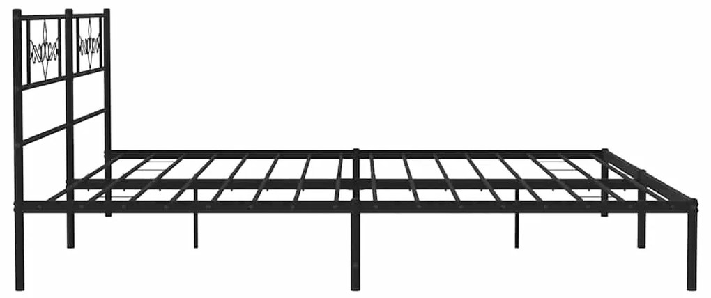 Estrutura de cama com cabeceira 183x213 cm metal preto