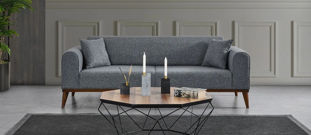 Sofá-Cama de 3 Lugares Cofi – Cinzento Claro – 222x90x80 cm