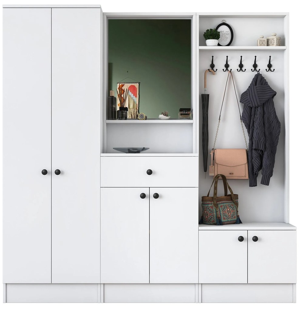 Hall Stand M3 – Branco – 179,4x182,8x37,3 cm