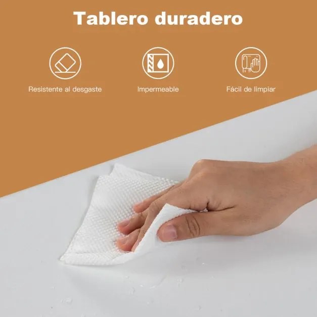 Mesa de centro 80 cm com tampo elevatório com compartimento oculto Mesa de chá para sala de estar Branco