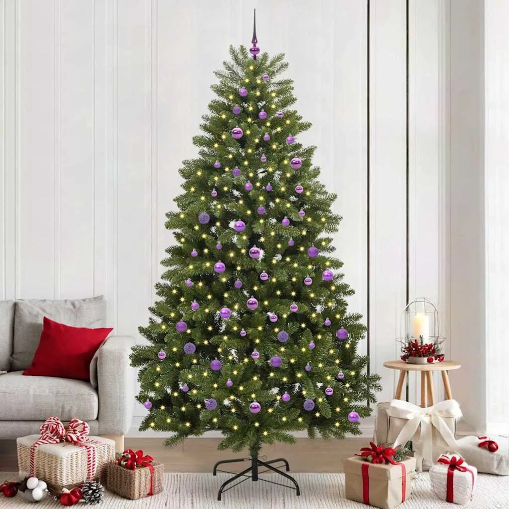 vidaXL Árvore de Natal Artificial Verde 240 cm PVC e Metal