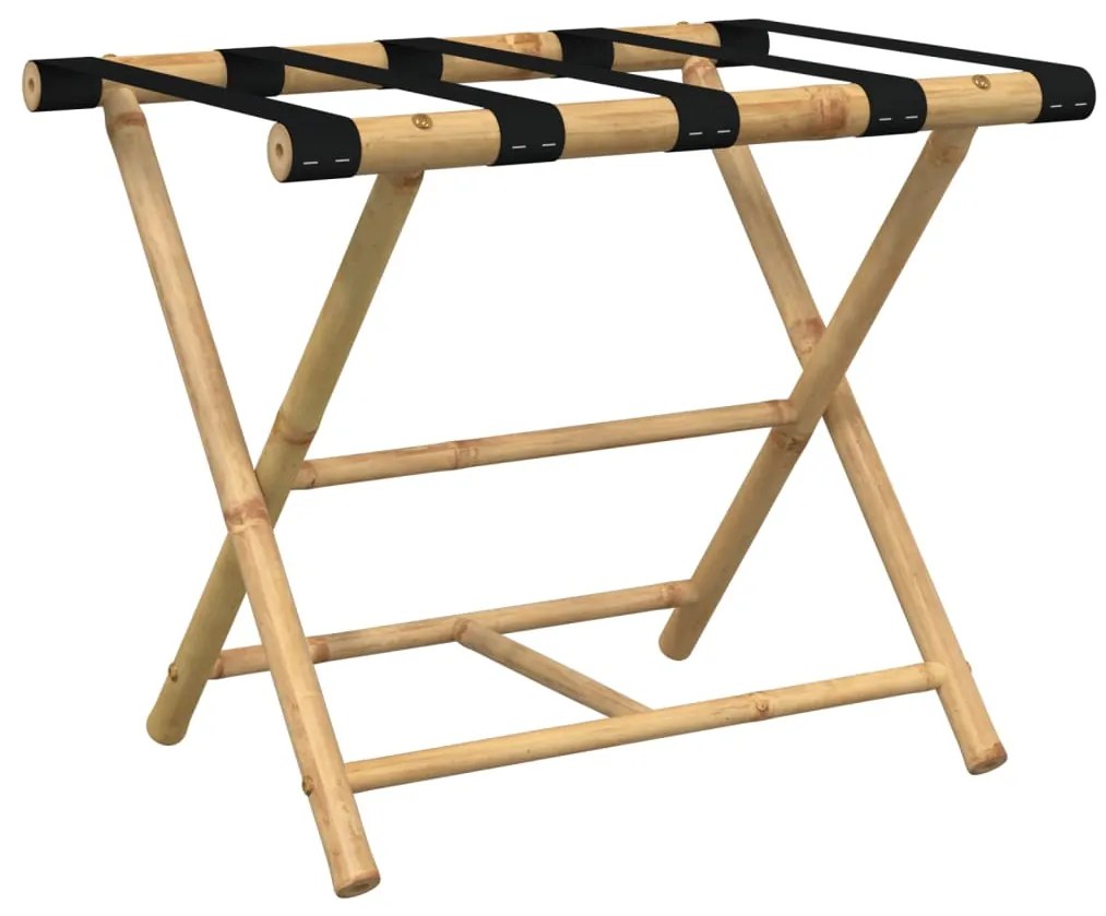 Suporte de bagagem dobrável 62x42x50,5 cm bambu