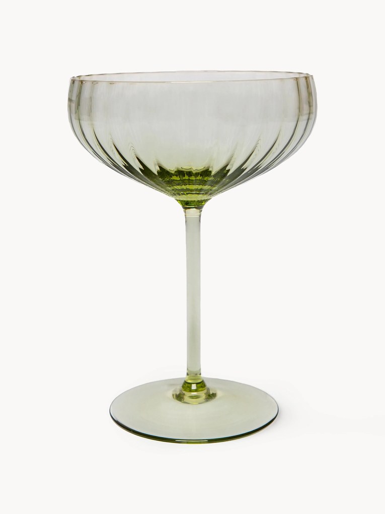 Handmade Champagne Saucers Lyon, Set of 2