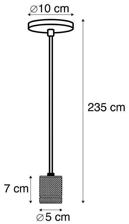 Candeeiro de suspensão moderno preto - Cavalux Moderno