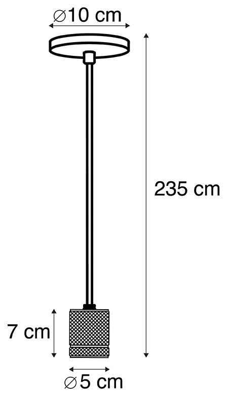 Candeeiro de suspensão preto 1 luz - Cavalux Moderno