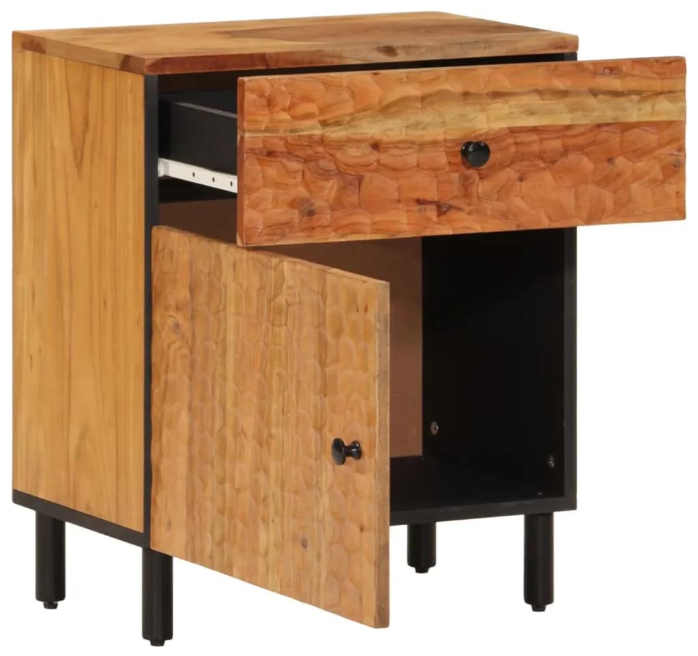 Mesa de cabeceira 50x33x60 cm madeira de acácia maciça
