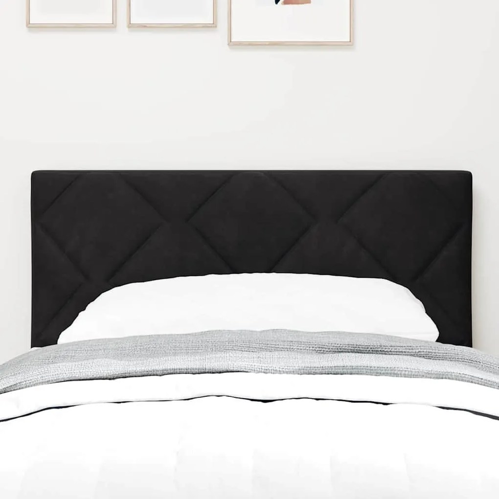 Cabeceira LED com Design de Blocos de Diamante, Preta, 80 cm