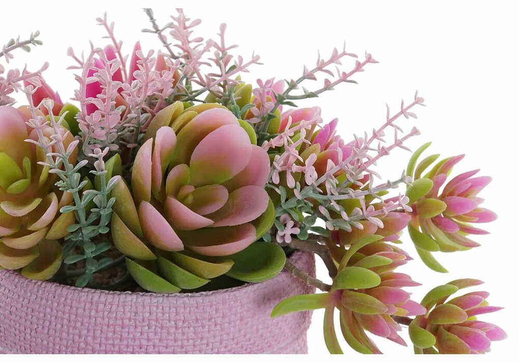 Planta Decorativa DKD Home Decor Cor de Rosa EVA PE (17.5 x 14 x 20 cm) (2 Unidades)