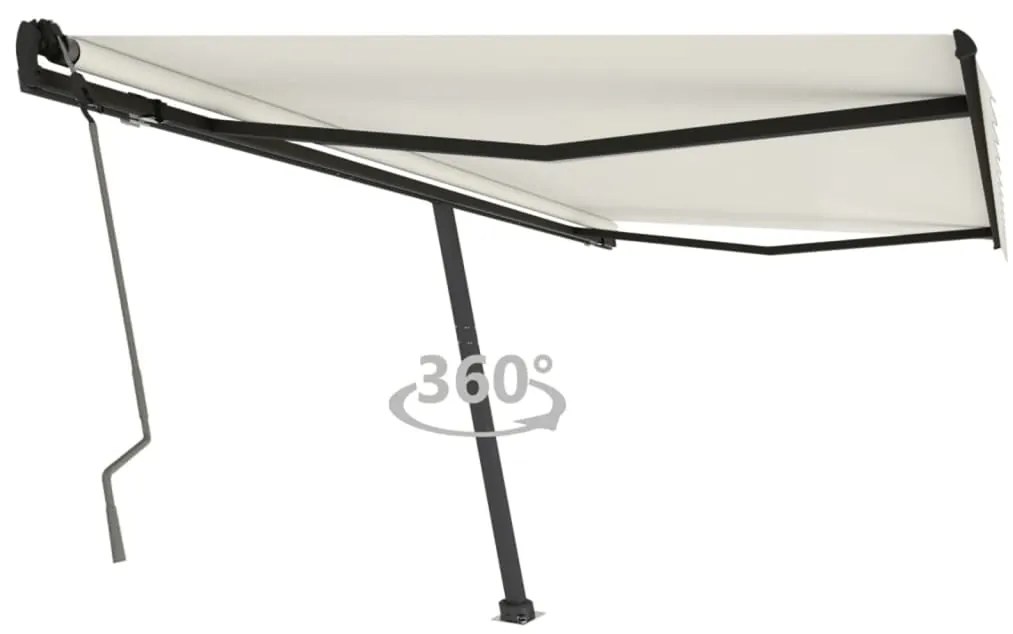 Toldo retrátil manual independente 450x350 cm cor creme