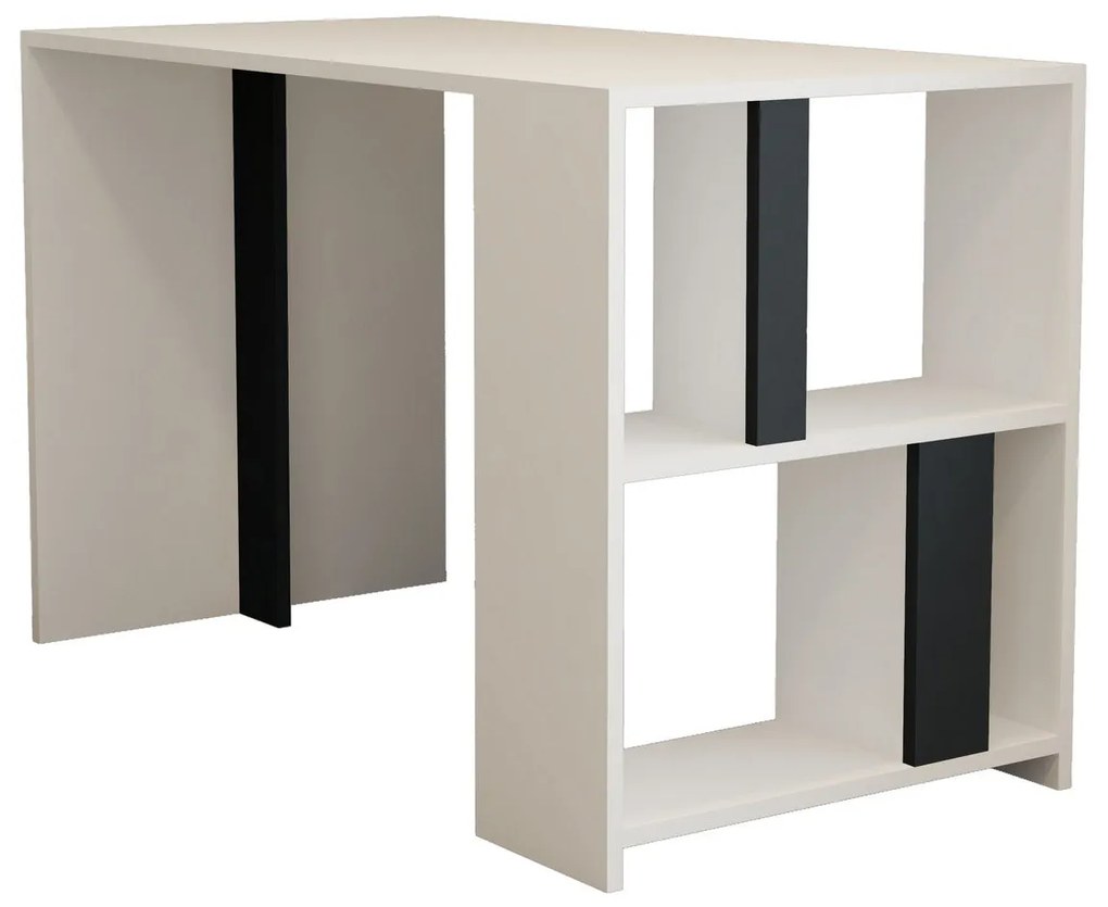 Secretária Lima – Branco e Antracite – 120x75,4x60 cm