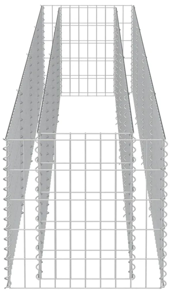 Canteiro elevado/cesto gabião 360x50x50 cm aço galvanizado