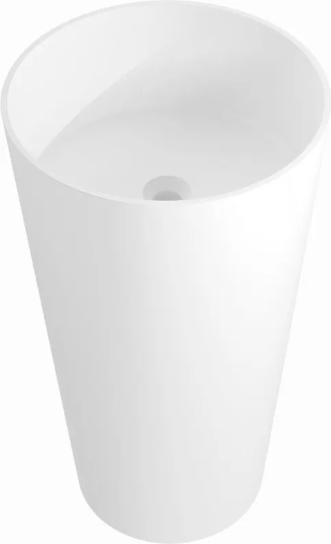 Mexen Onyx-01 lavatório independente de conglomerado 45 x 45 cm, branco mate - 26524500