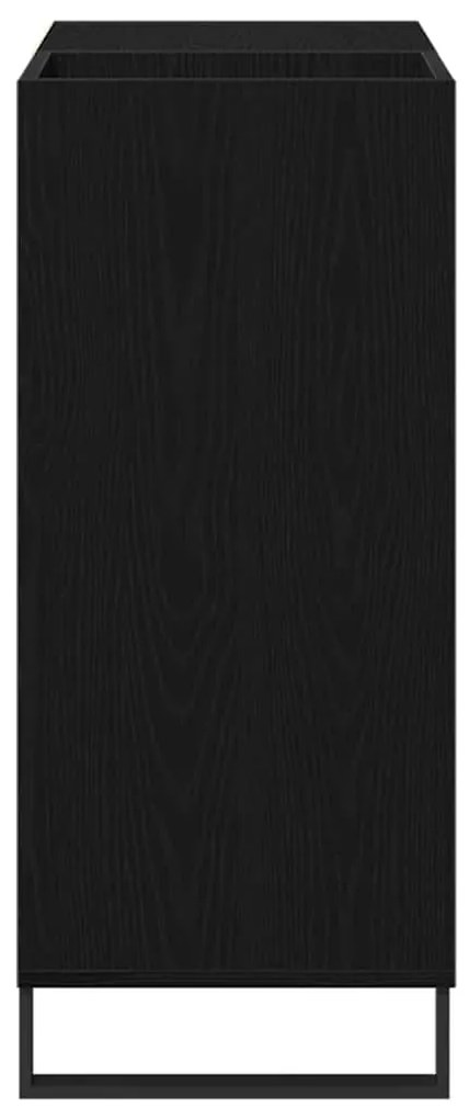 Armário para Gravação Carvalho Preto 84,5x38x90 cm Madeira Engenhada